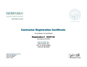 Nebraska certificate